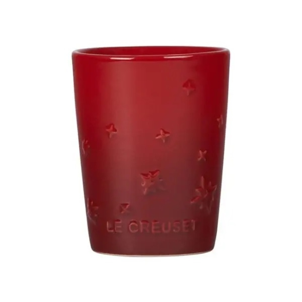 NEW Le Creuset Star Relief Tumbler in Red Cerise